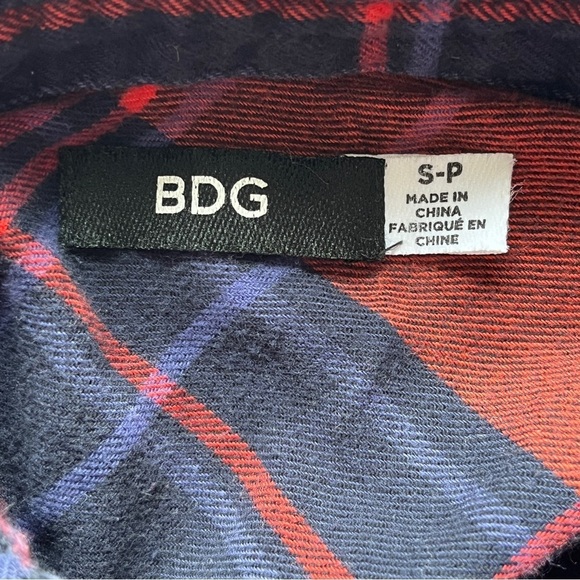 Urban Outfitters BDG Plaid Flannel Shirt Button Down Casual Shirt Top Sz S - Picture 6 of 15